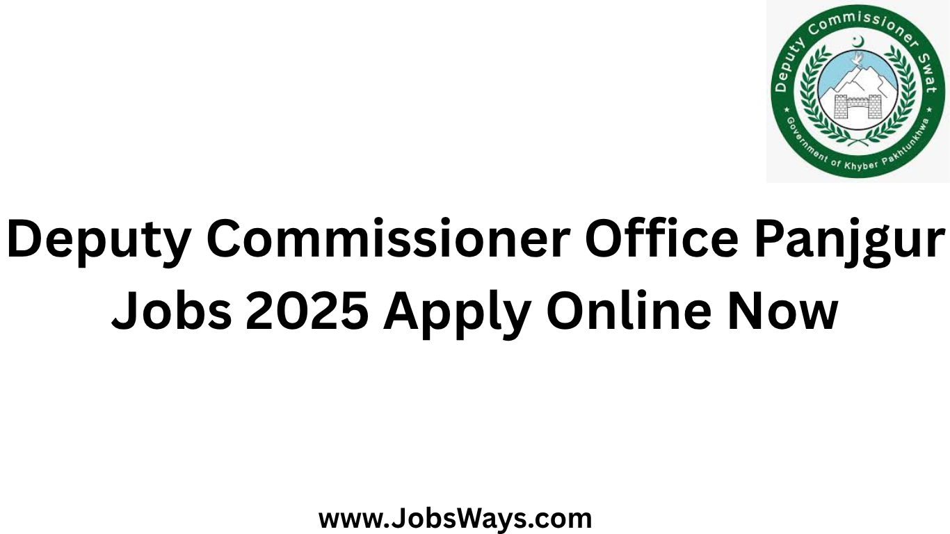 Deputy Commissioner Office Panjgur Jobs 2025 Apply Online Now
