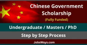 Chinese Government Scholarship (CGS) – China